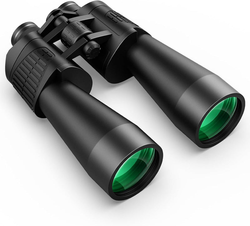 Wozel 20X70 binoculars with a large 70mm lens, high magnification, and ergonomic grip for outdoor adventures.