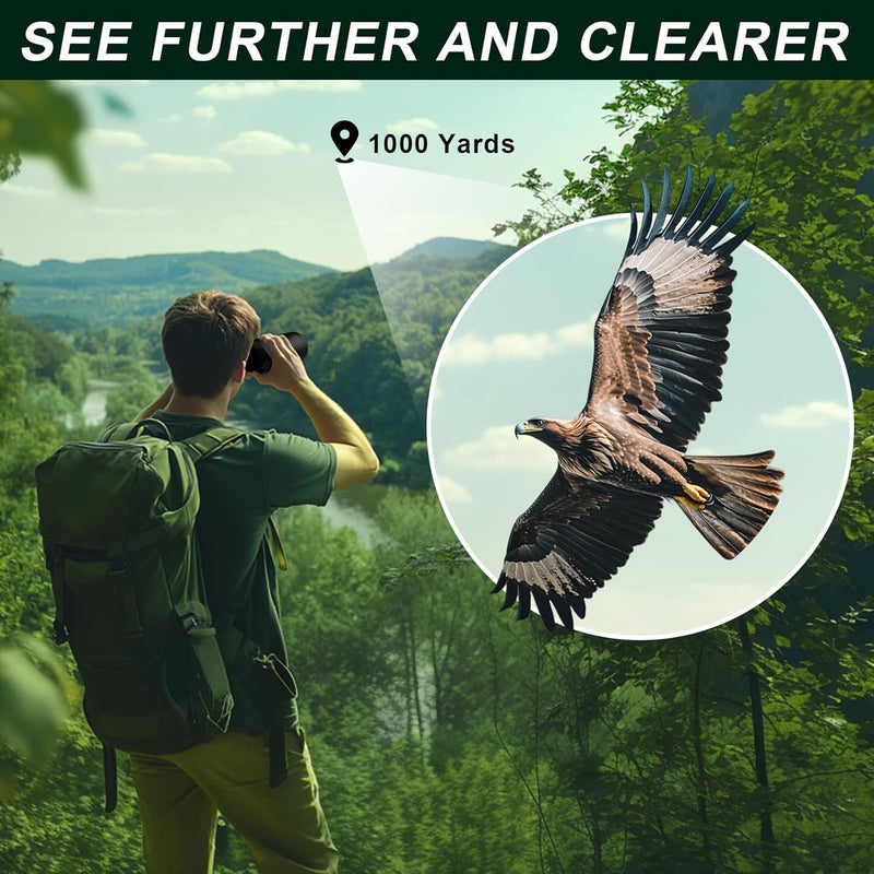 Wozel binoculars used for hiking, camping, and exploring nature with enhanced vision clarity